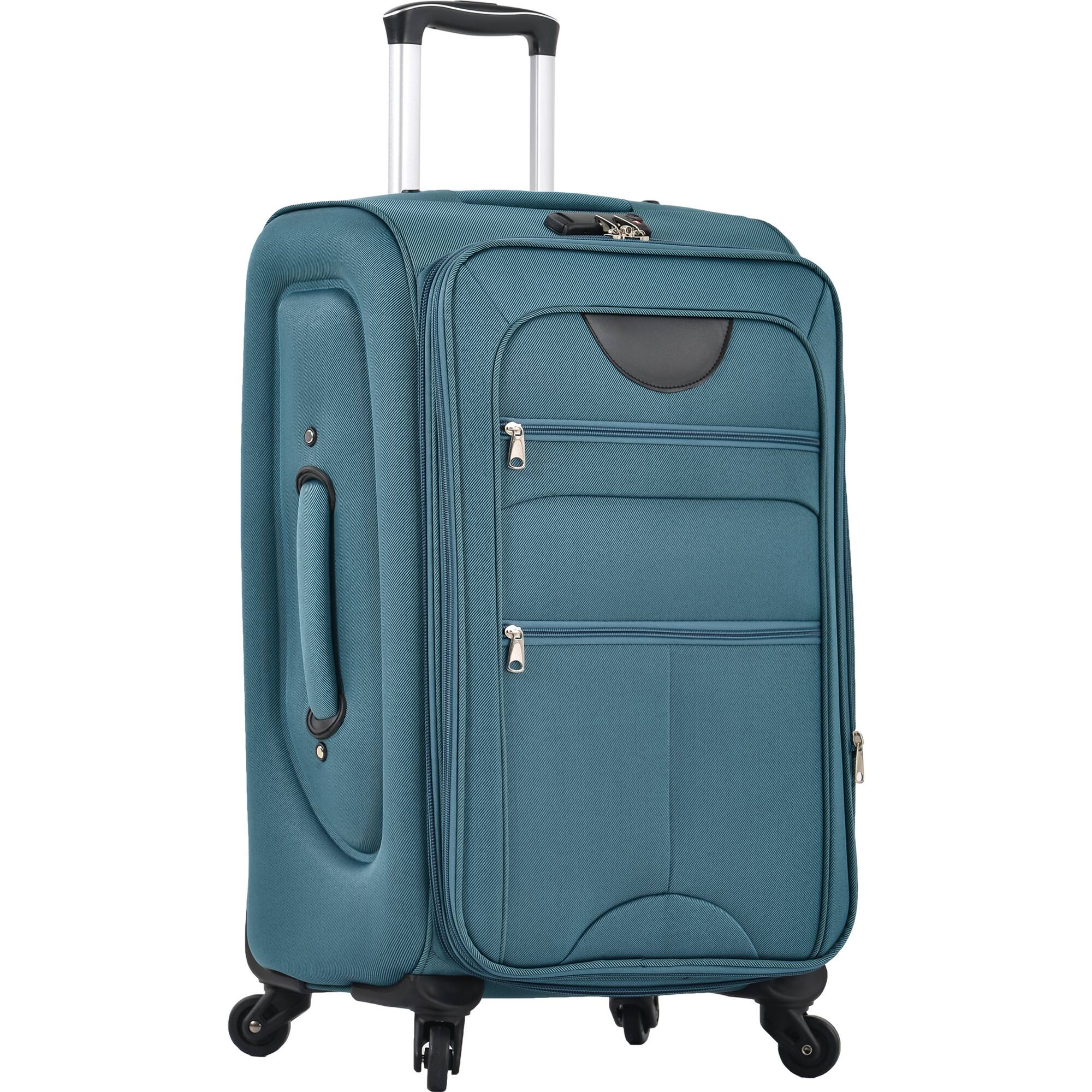 Green Rolling Luggage Double Spinner Wheels TSA Lock 20"/24"/28" Bed